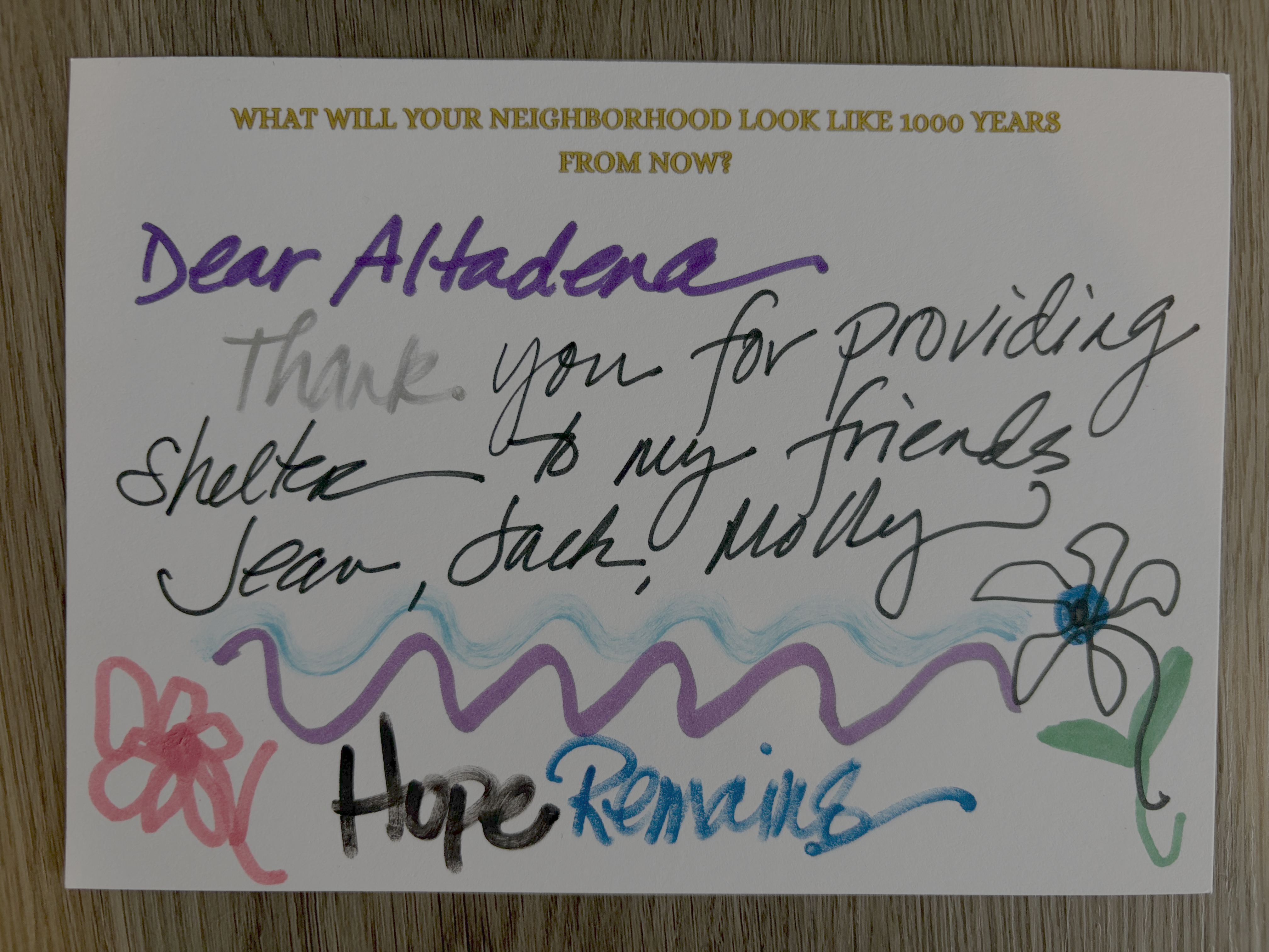 Dear Altadena Postcard
