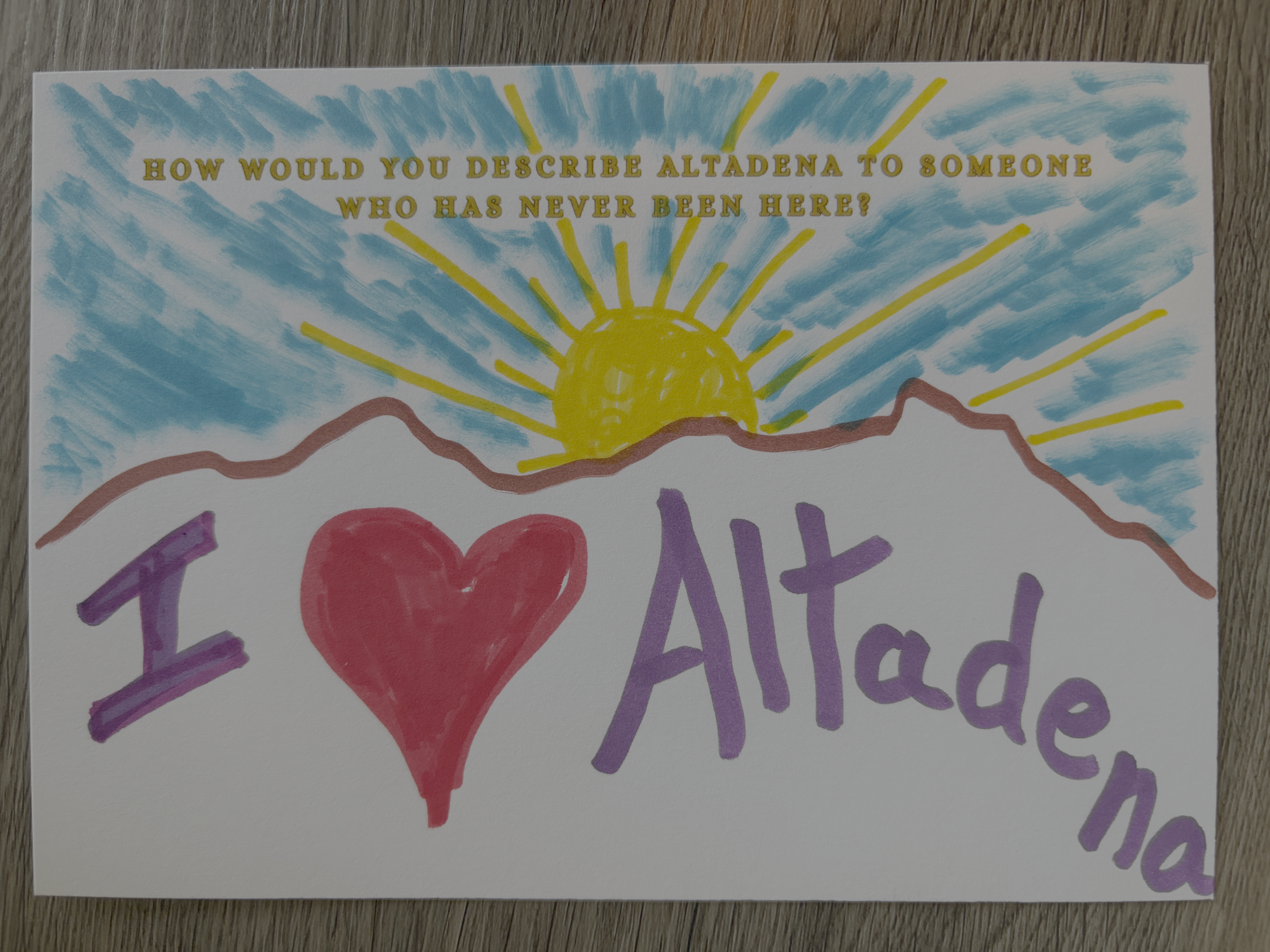 Dear Altadena Postcard 1