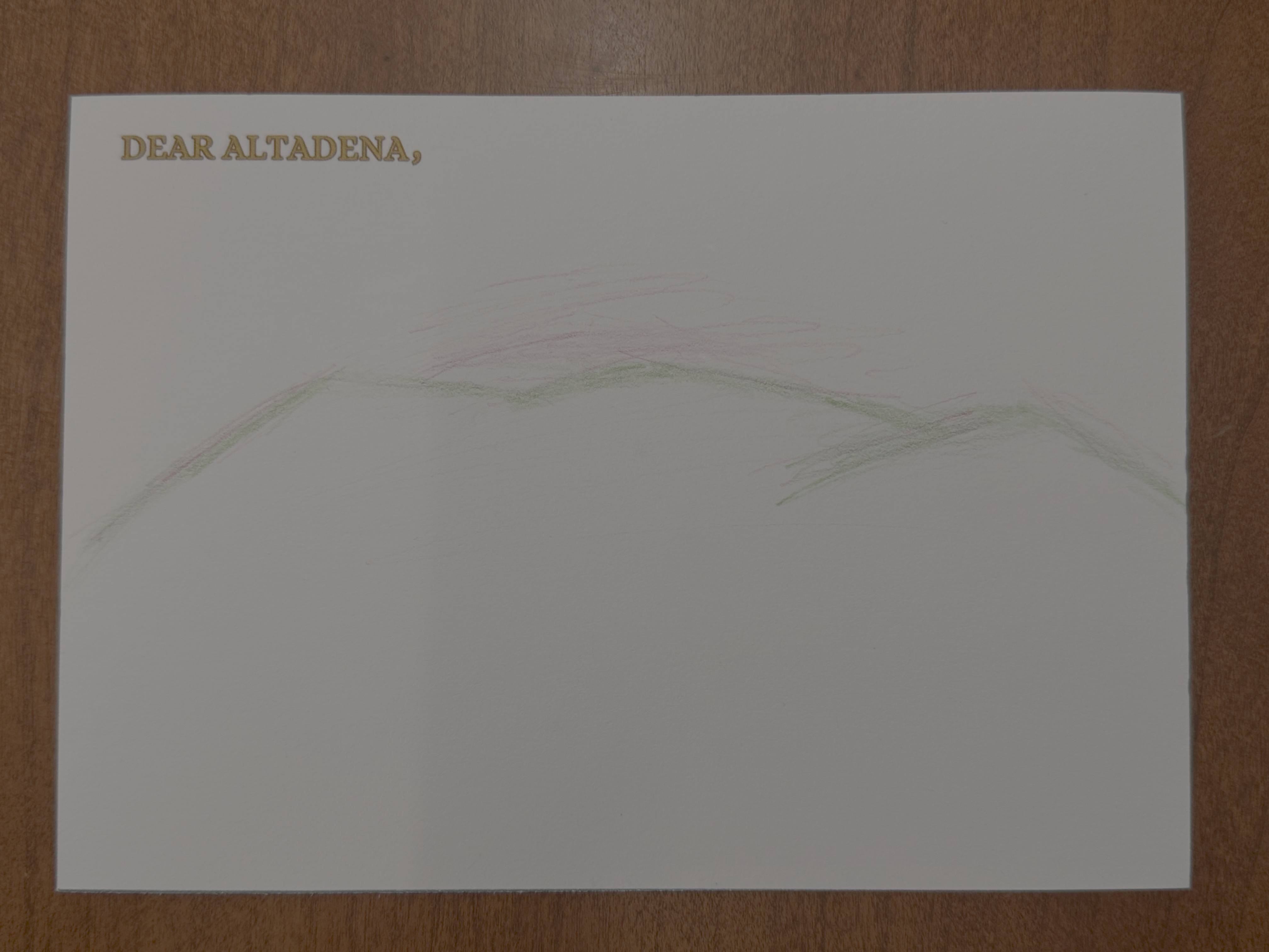 Dear Altadena Postcard 1