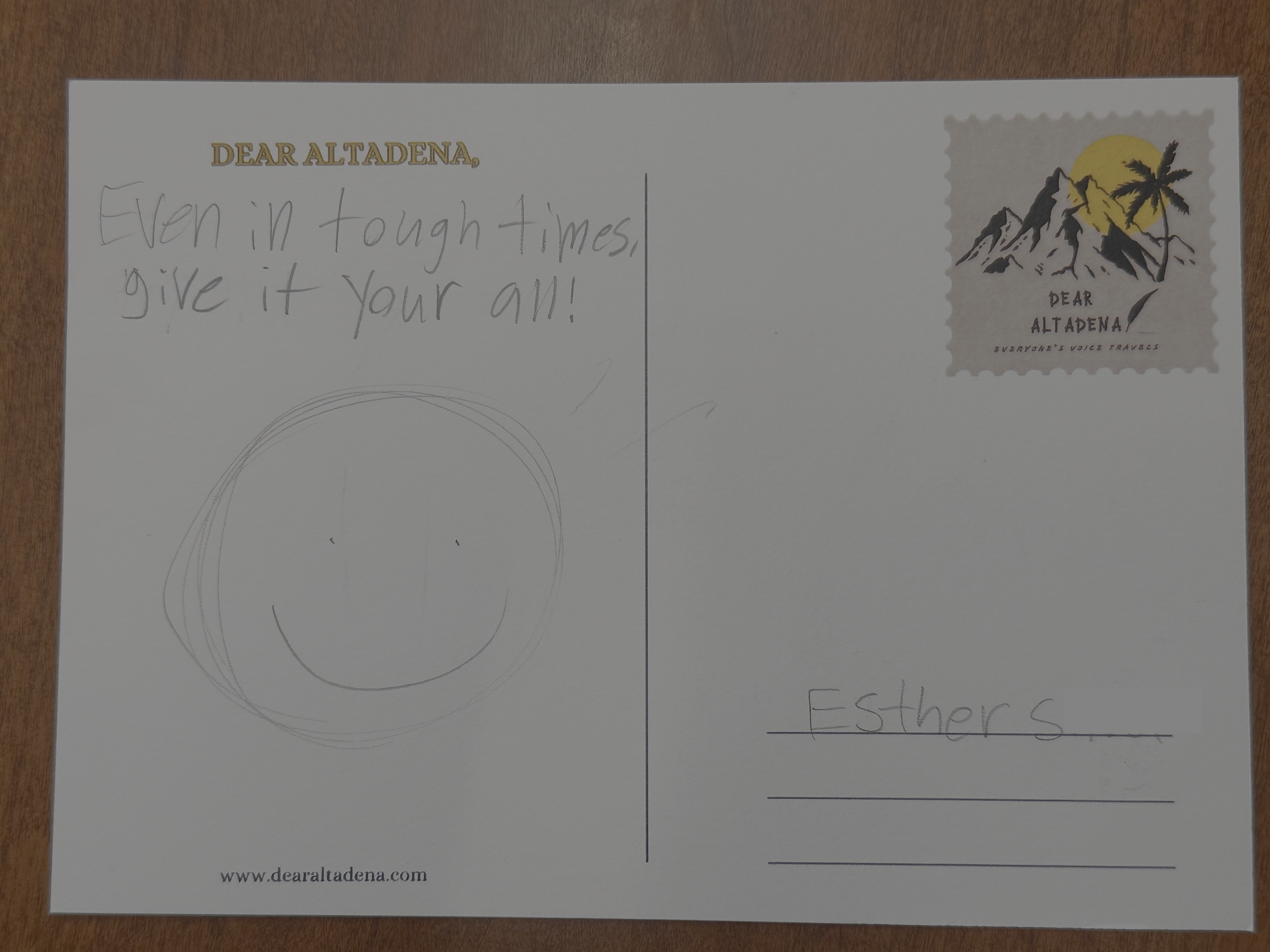 Dear Altadena Postcard 2