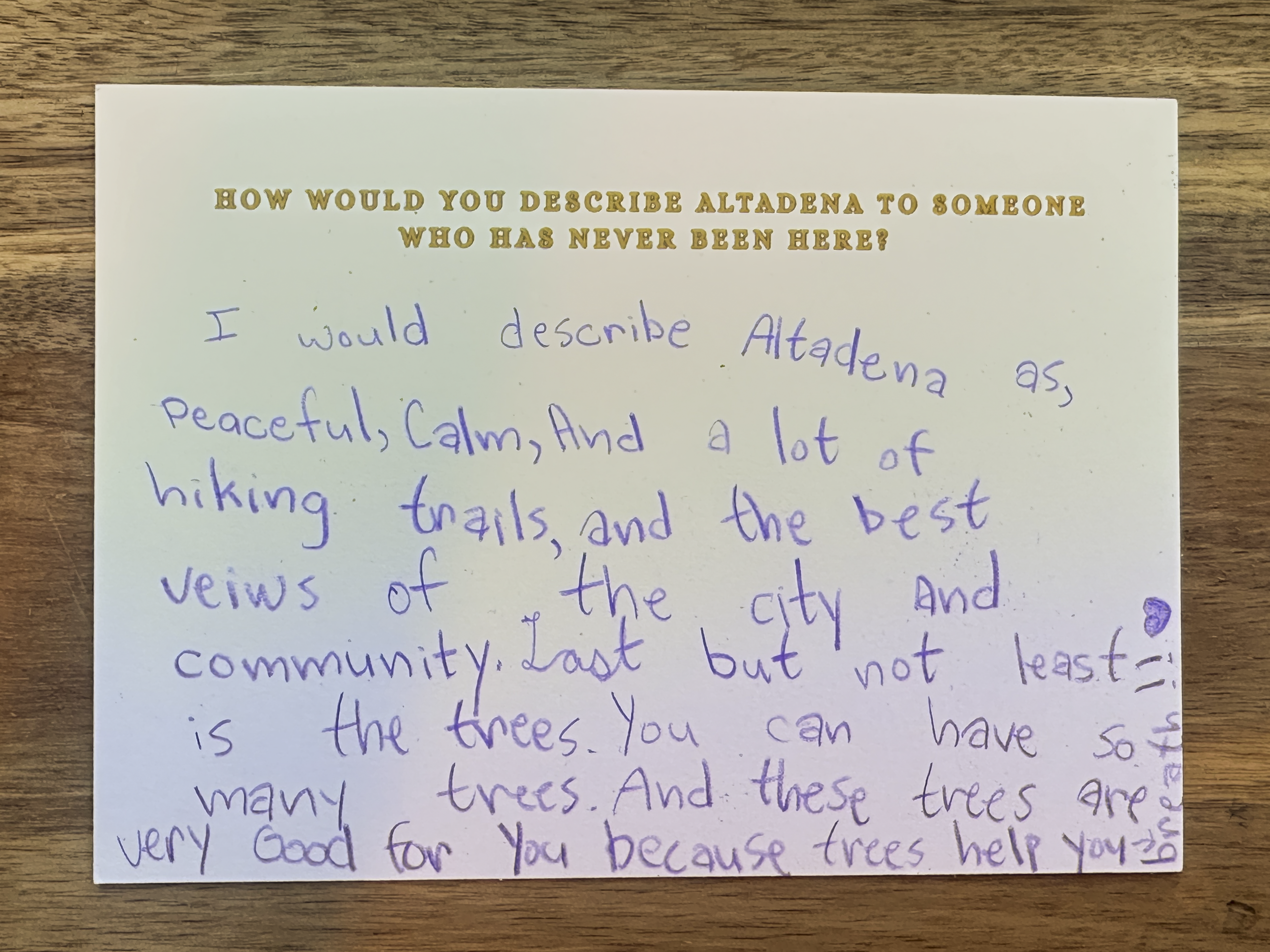 Dear Altadena Postcard