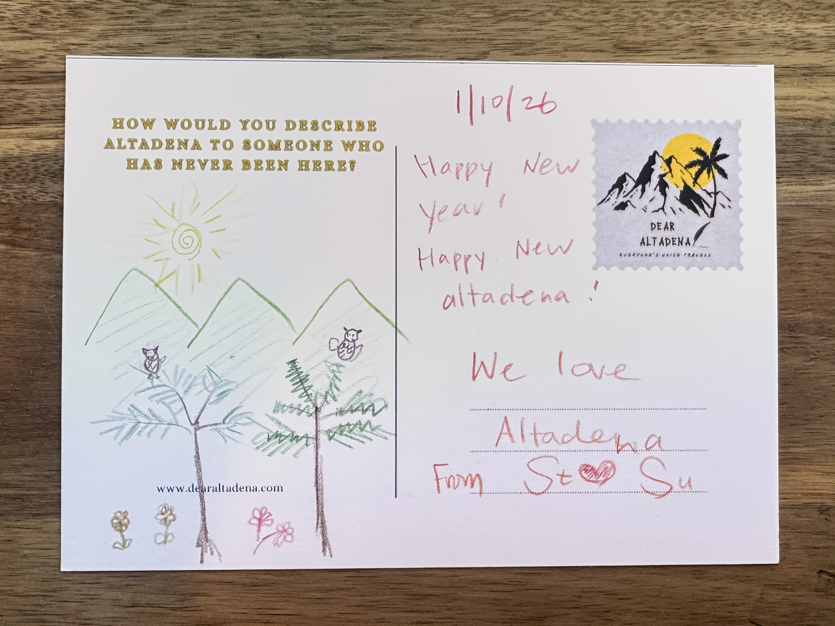 Dear Altadena Postcard