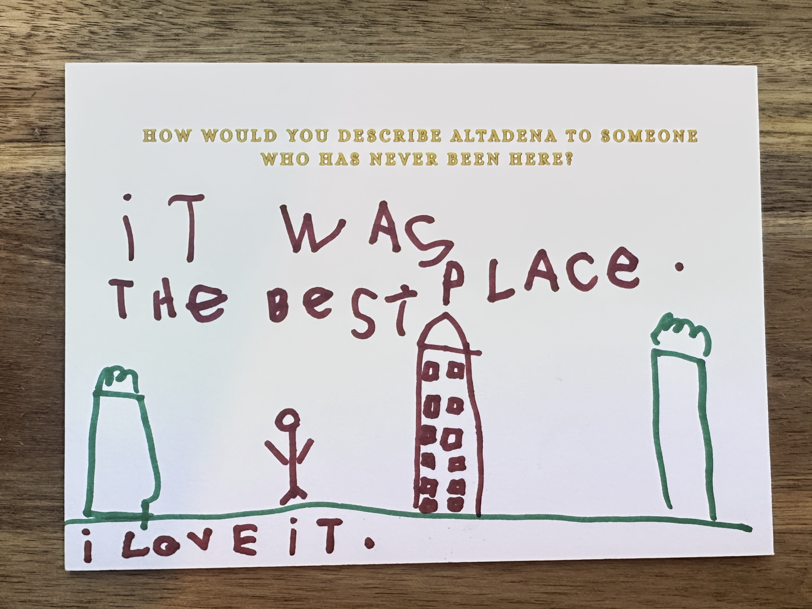 Dear Altadena Postcard