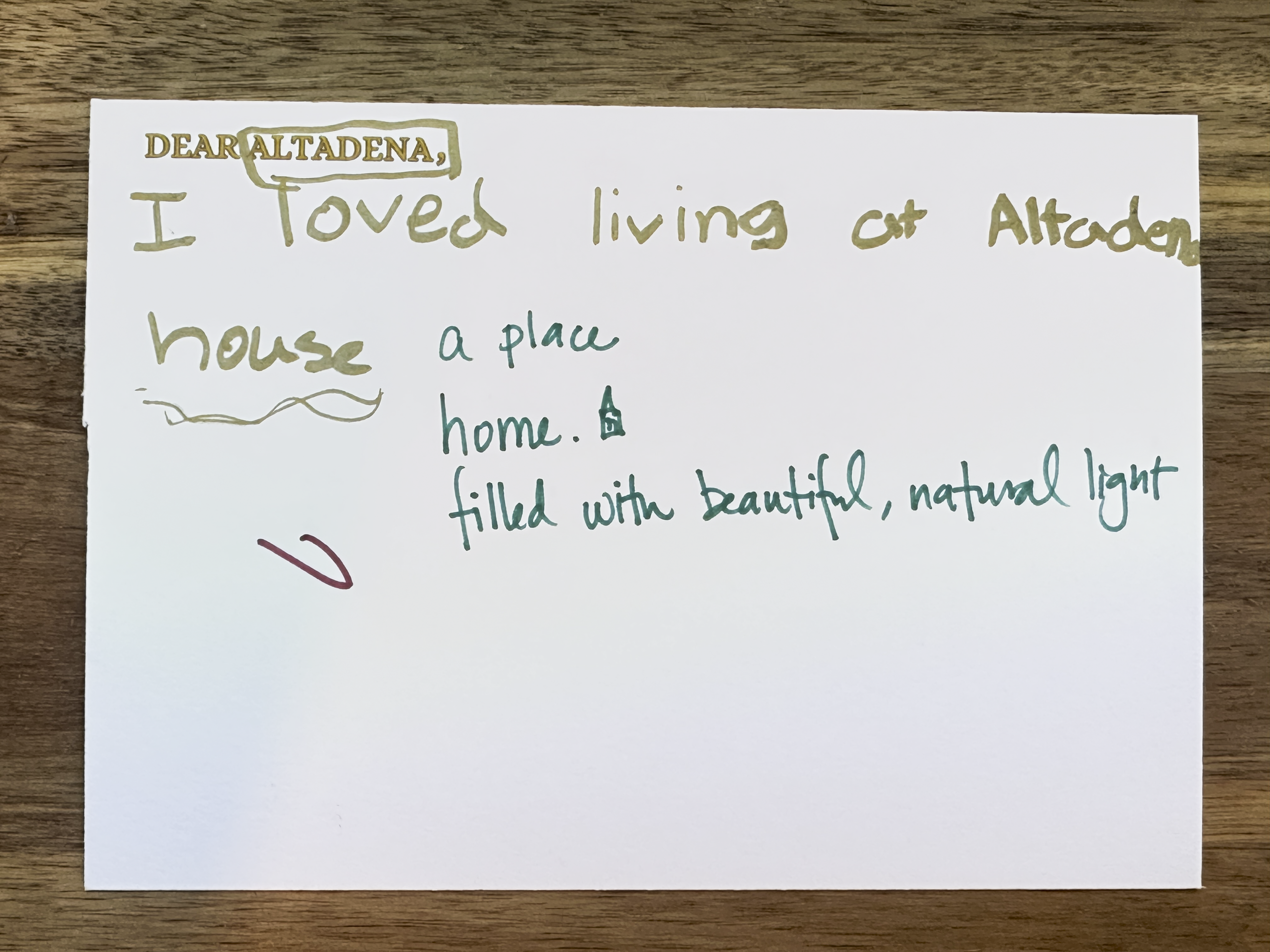 Dear Altadena Postcard