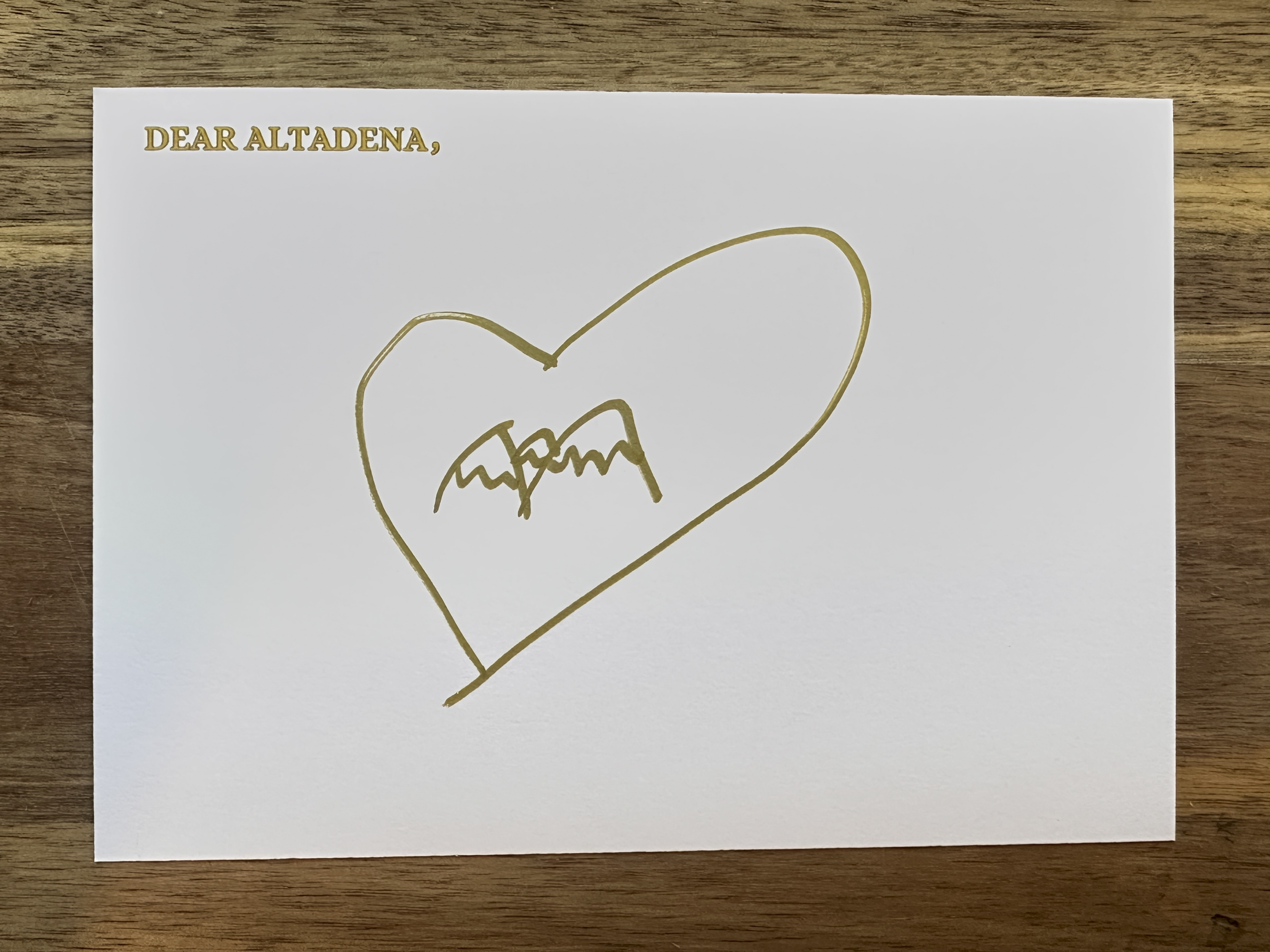 Dear Altadena Postcard