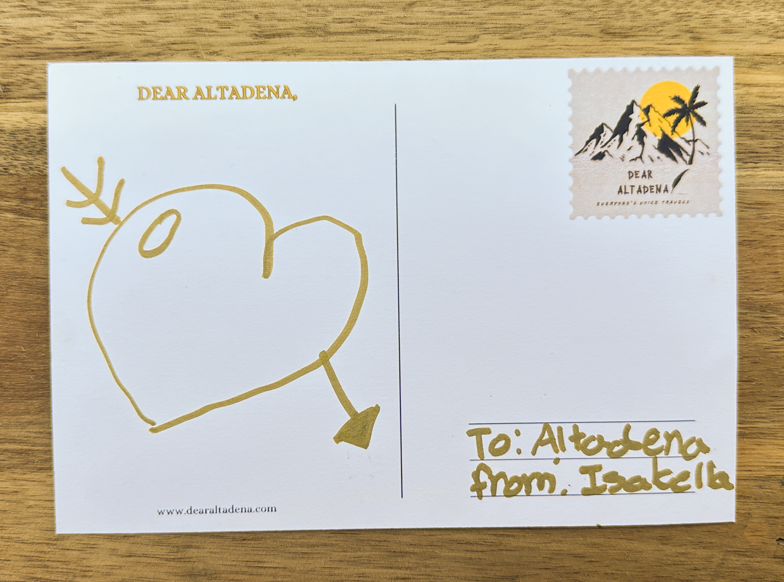 Dear Altadena Postcard